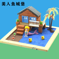 Mini Mason DIY Building Model Kit for Kids, Educational Simulation Brick House Construction Toy