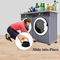 Silicone Washing Machine Feet Pads with Strong Suction Cups, Anti-Slip, Heightening, Silent, Shock-Absorbing Support for Dryers