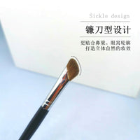 MEIZ Professional Angled Nose Contour Brush for Blending and Shading, Pony Hair