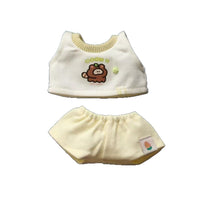 Cotton Doll Clothes Set for 10cm/20cm Plush Dolls - Vest & Shorts Outfits