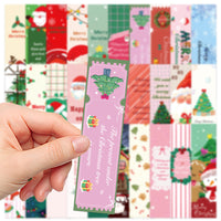 30-Pack Christmas Cartoon Bookmark Set for Books and Decoration