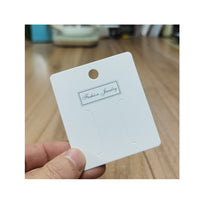 Colorful Paper Card Head DIY Hair Clip Packaging White Simple Square Card Tag Pearl Jewelry Card Wholesale