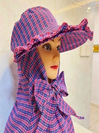 Cotton Linen Sun Protection Hat with Neck Flap for Outdoor Activities