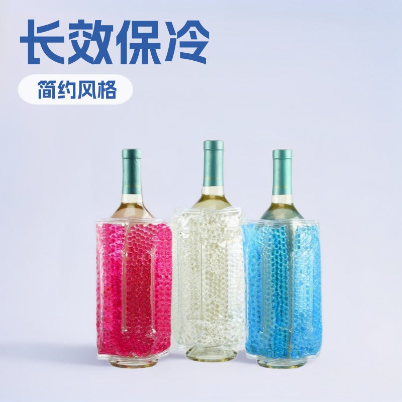 Reusable Gel Ice Pack Wine Cooler Sleeve for Chilling Bottles