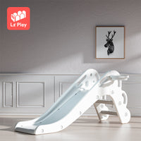 Kids Indoor Slide Playset with Basketball Hoop, Toddler Home Playground Activity Center