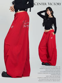 CV Dance Brand "Big Banana" Parachute Sports Pants Loose Straight Hip-Hop Trousers