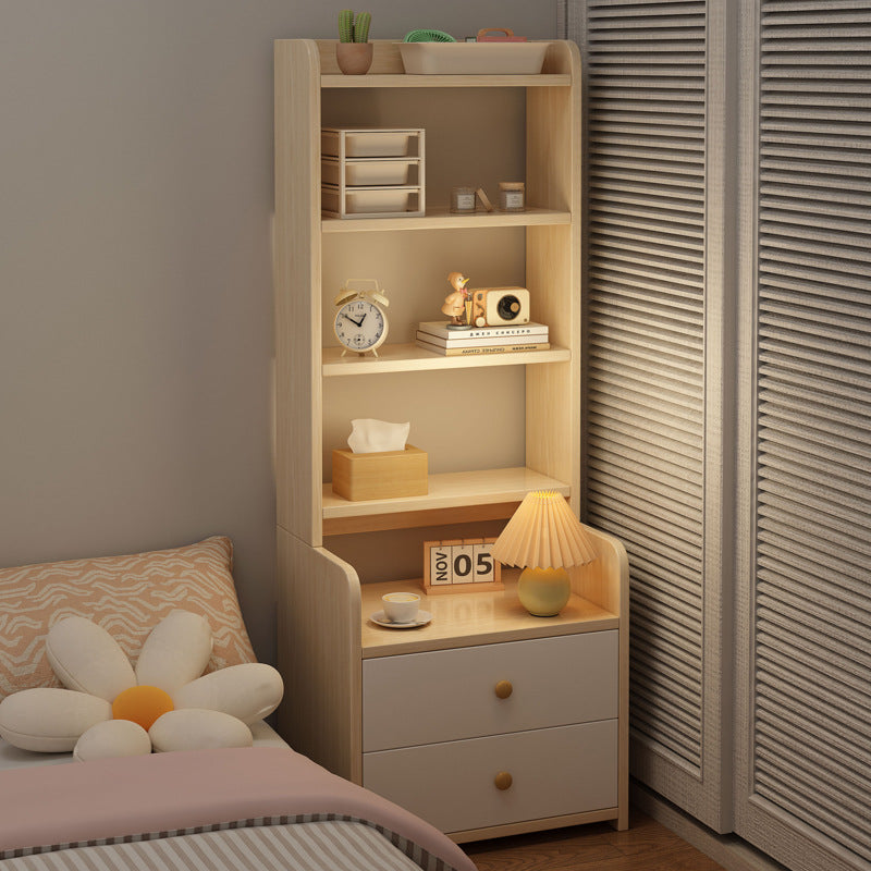 Nightstand Storage Cabinet for Bedroom, Small Multi-layer Simple Storage Rack for Rental Room