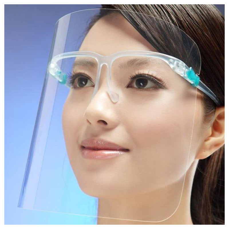 Baoluona Anti-Oil Splash Face Shield Head-Mounted Isolation Mask Kitchen Anti-Splatter Protective Mask Double-Sided Anti-Fog