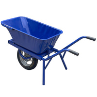 Heavy-Duty Wheelbarrow with Brake for Farm and Garden