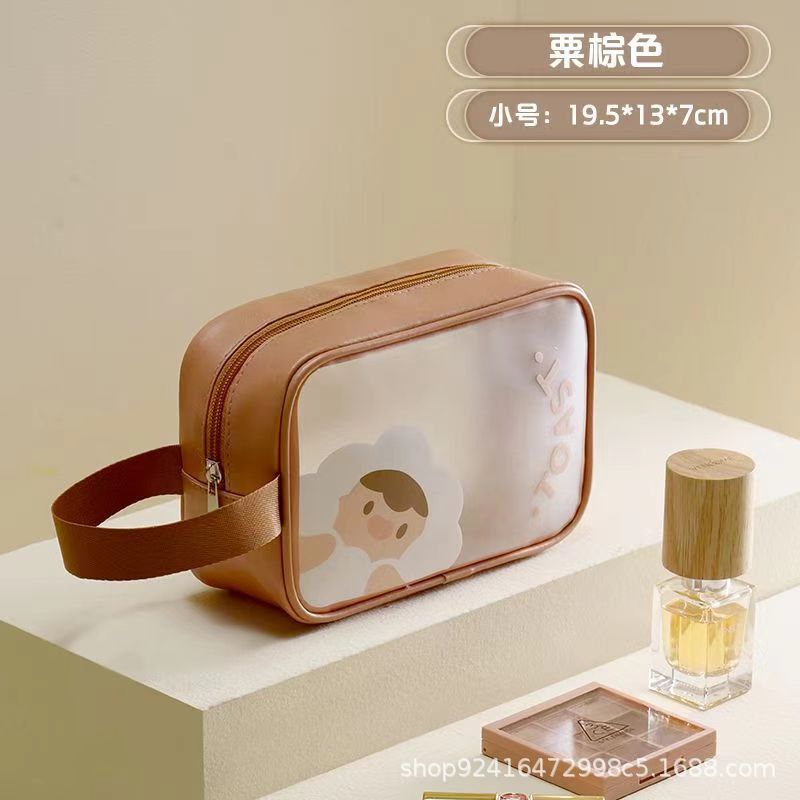 Portable Waterproof Travel Toiletry Bag for Women, Clear Cosmetic Organizer for Gym, Swimming, and Shower