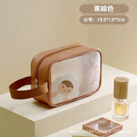 Portable Waterproof Travel Toiletry Bag for Women, Clear Cosmetic Organizer for Gym, Swimming, and Shower