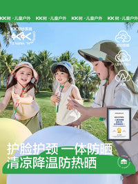 KK Tree Kids UPF 50+ Sun Protection Hat Wide Brim UV Shield for Boys & Girls