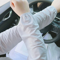 Unisex Loose Fit UV Protection Ice Silk Breathable Arm Sleeves for Summer Outdoor Activities