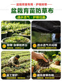 Biodegradable Weed Barrier Fabric for Potted Plants and Seedlings, Permeable and Durable