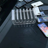 Multi-Device Clear Acrylic Organizer Stand for Phones and Tablets