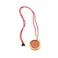 Brass Mountain Ghost Coin Vermilion Lucky Cloud Gahu Box Pendant Car Keychain Bag Charm