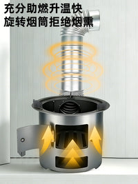 Portable Outdoor Wood Burning Stove with Detachable Chimney for Camping and Picnics