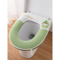 Toilet Seat Cover with Zipper, Thickened, PU Waterproof Backing, All Seasons, Year of the Horse Design