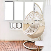 Rattan Woven Egg Chair Swing for Indoor Outdoor Balcony