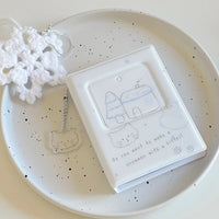 Cute Winter Cat Mini Photo Album for 3-inch Instax Cards, Kpop Photocard Holder, 40-Pocket Storage Book