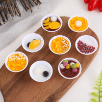 Miniature Simulation Food Dessert Fruit Pudding Bowl Keychain