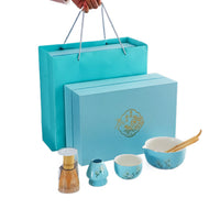 Japanese Ceramic Matcha Tea Set Gift Box with Whisk and Bowl
