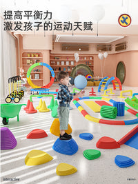 Vestibular Balance Board Sensory Training Equipment Set for Kids, Home & Outdoor Physical Fitness Toy