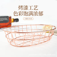 Creative Iron Art Snack Basket for Fries, Fried Chicken, and Bread