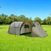 Outdoor Tunnel Tent, Foldable Camping Tent, Portable Large Capacity Rainproof Shelter for 4-6 People