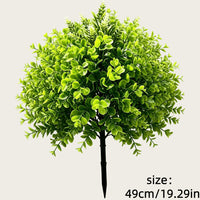 Artificial Grass Plant Garden Stake for Outdoor Decoration