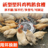 Thickened Poultry Feeder Trough for Chickens, Ducks, Geese, and Pigs, Anti-Flip Design