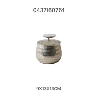 French Modern Light Luxury Silver Storage Jar and Tray Set