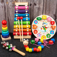 Wooden Xylophone Musical Instrument Toy for Toddlers and Infants, Early Education Percussion Block Set