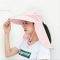 Women's Summer Outdoor Sun Hat with Detachable Wide Brim UV Protection Face Mask and Neck Flap