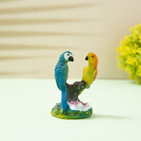 Resin Parrot Figurine Ornament Home Decor Bird Model Gift Car Dashboard Couple Birds