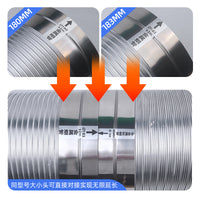 Thickened Aluminum Range Hood Exhaust Duct with Steel Head for Kitchen Ventilation