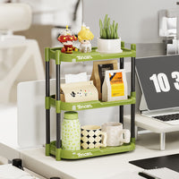 Desktop Cup Storage Rack with Drainage Tray, 2-Tier Kitchen Countertop Organizer for Mugs and Teacups