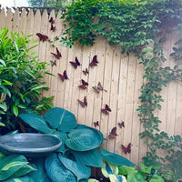 Rustic Metal Butterfly Garden Decor Stakes - Set of 1, 5, or 7