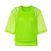 1980s Fishnet Tank Top Set for Party Wear