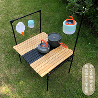 Portable Aluminum Alloy Outdoor Folding Camping Table with IGT System and Lantern Pole