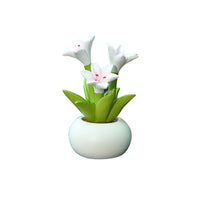 Mini Flower Pot Fairy Resin Ornament for Desk & Car Dashboard Decor