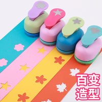 Kids' Large Effort-Saving Paper Punch for DIY Crafts, Kindergarten Art Projects, Snowflake Star Shapes
