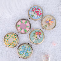 2025 Winter Suzhou Embroidery Ribbon DIY Cosmetic Mirror Kit for Beginners