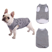 Striped Pet Vest T-Shirt for Small to Medium Dogs, Thin Breathable Cooling Apparel
