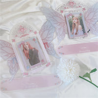 Acrylic Butterfly Effect Rotating Stand for Photos and Cards, Desktop Ornament