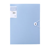 A4 Morandi 30-Page Document Folder Waterproof Transparent Student Certificate Test Paper Organizer