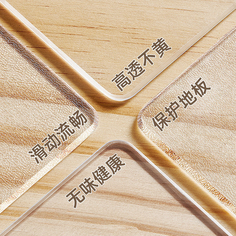 Transparent PVC Floor Protector Mat for Office Chair and Entryway, Anti-Slip Carpet Mat