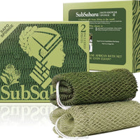 African Exfoliating Net Bath Sponge with Drawstring, High Elasticity Nylon Shower Scrubber for Sauna and Body Exfoliation