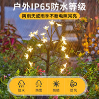Solar Cherry Blossom Branch LED Lawn Light for Outdoor Garden and Villa Decoration