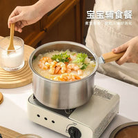 Stainless Steel Deep Fryer Pot with Lid and Fry Basket, Small Milk Pot for Baby Food, Multifunctional Kitchen Frying Pot